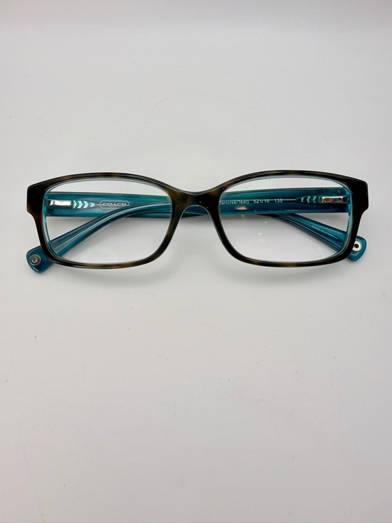 Coach HC 6040 Brooklyn Tortoise & Teal Glasses Frames EUC 52-16-135